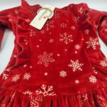 Rochie catifea rosie stelute aplicate