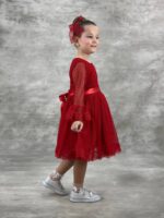 Rochie rosie din dantela