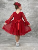Rochie rosie din dantela