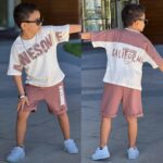 Compleu bumbac pentru baieti 2 piese