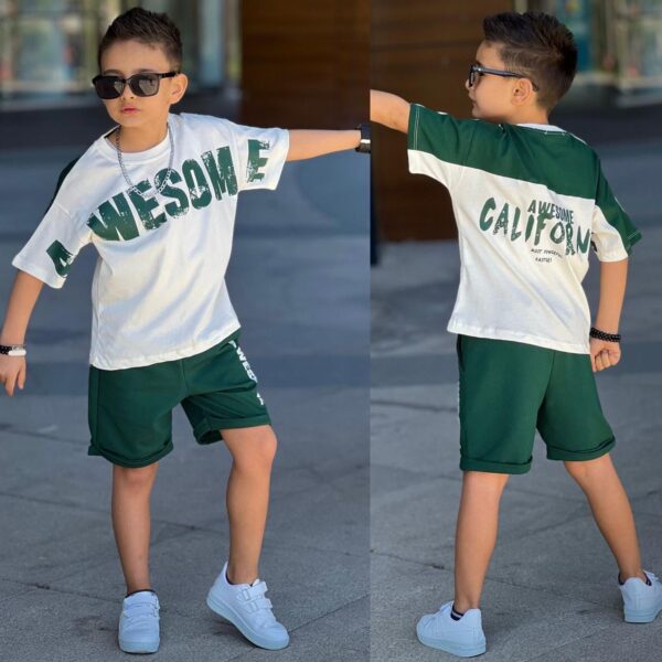 Compleu bumbac pentru baieti 2 piese