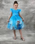 Rochie Frozen cu tull si funda