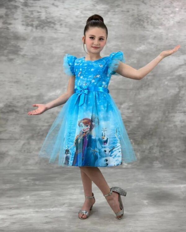 Rochie Frozen cu tull si funda